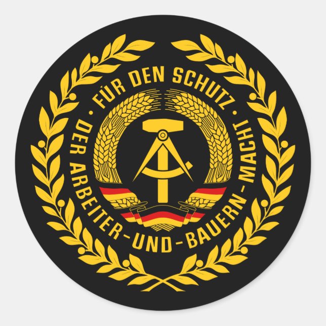 Sticker Rond Bundesrepublik Deutschland / Allemagne de l'Est (Devant)