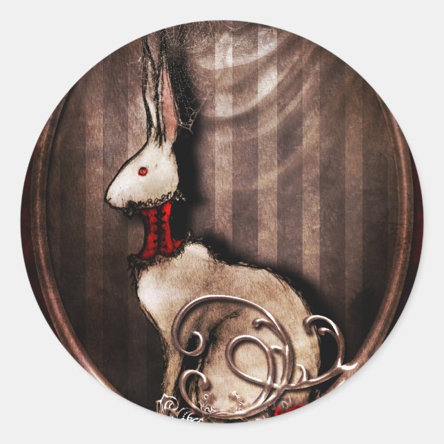 Sticker Rond Bunneh victorien (Devant)
