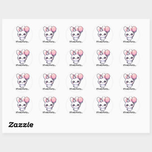Sticker Rond Bunny