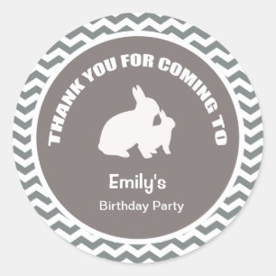 Sticker Rond Bunny anniversaire parti merci espresso ticker