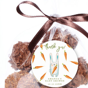 Sticker Rond Bunny Baby shower - merci