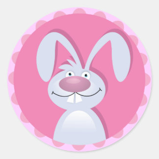 Sticker Rond Bunny drôle