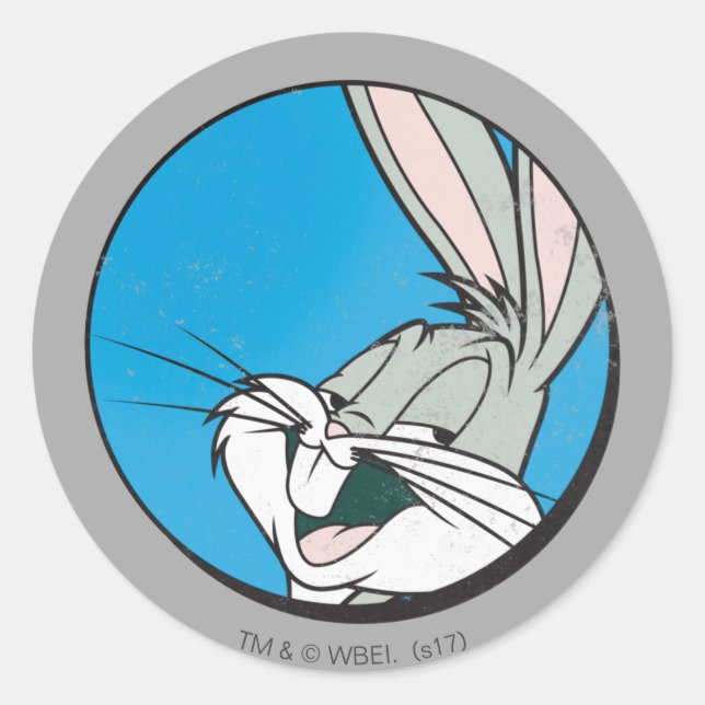 Sticker Rond BUNNY™ Retro Blue Patch (Devant)