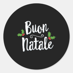 Sticker Rond Buon Natale Italie Pride Noël