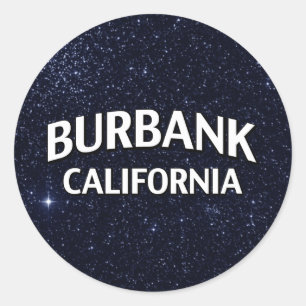 Sticker Rond Burbank la Californie