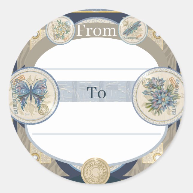 Sticker Rond Bureau de création G (Devant)