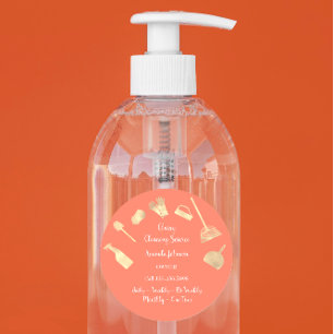 Sticker Rond Bureau des services de nettoyage de classe Maid Go