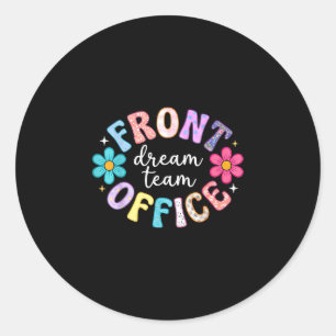 Sticker Rond Bureau rétro heureux premier jour d'école
