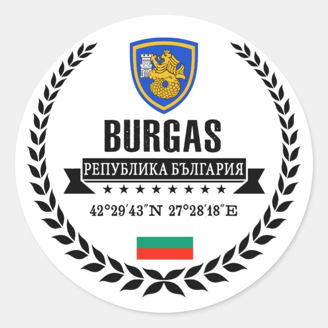 Sticker Rond Burgas (Devant)