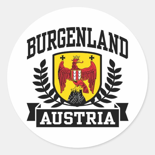 Sticker Rond Burgenland Autriche (Devant)