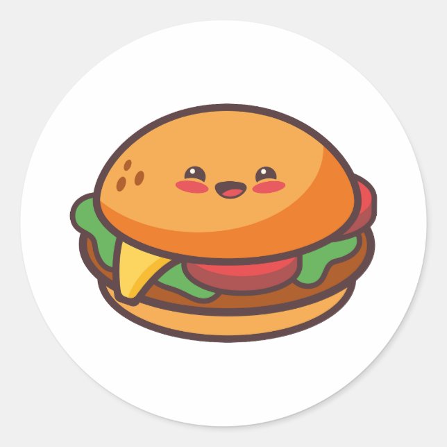 Sticker Rond Burger (Devant)