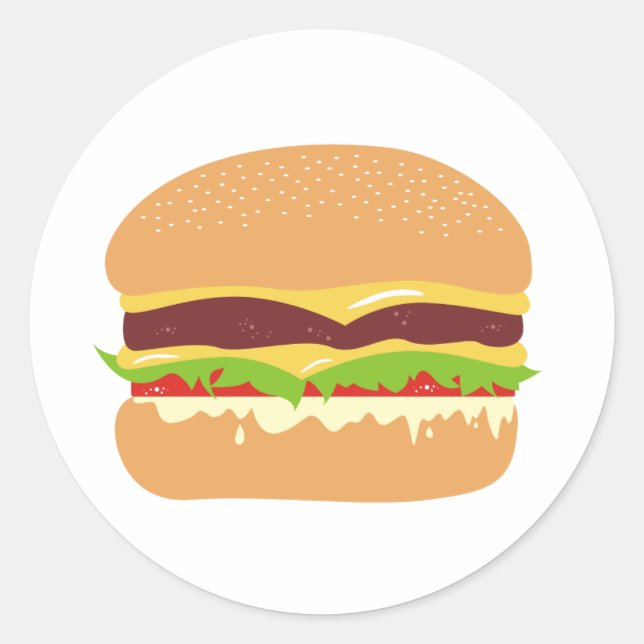 Sticker Rond burger (Devant)