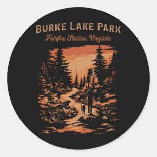 Sticker Rond Burke Lake Park Fairfax Station Virginie Sentier d