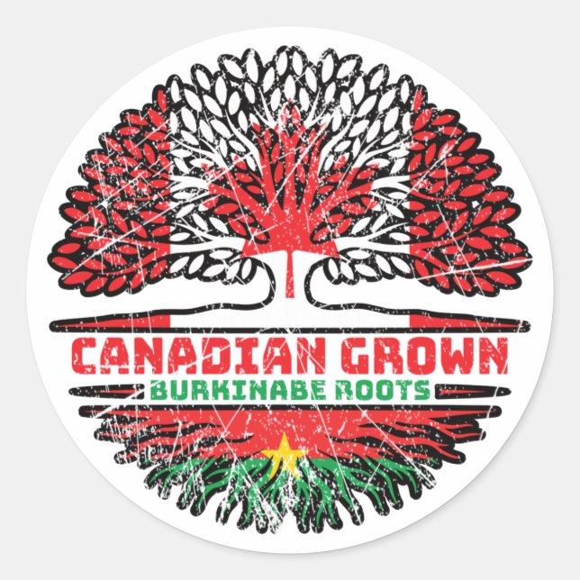 Sticker Rond Burkina Faso (Devant)