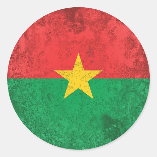Sticker Rond Burkina Faso (Devant)