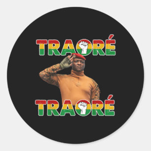 Sticker Rond Burkina Faso - Ibrahim Traoré _ Thomas Sankara