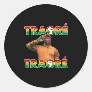Sticker Rond Burkina Faso - Ibrahim Traoré _ Thomas Sankara