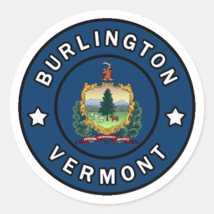 Sticker Rond Burlington Vermont