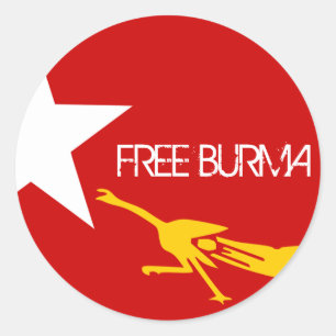STICKER ROND BURMA LIBRE