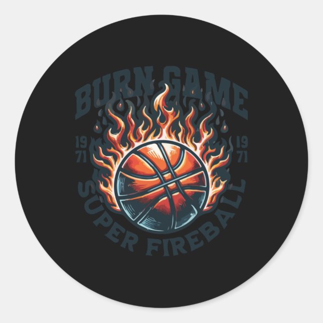Sticker Rond Burn Jeu Super Fireball (Devant)