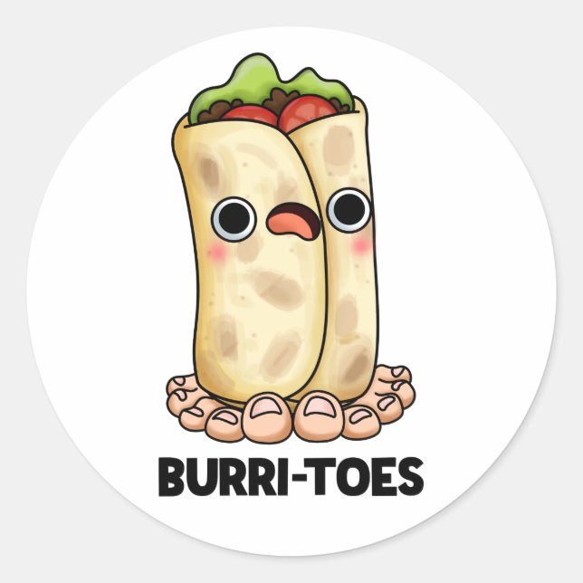 Sticker Rond Burritoes Funny Burrito Pun (Devant)