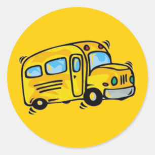 STICKER ROND BUS DE L'ÉCOLE GRAPHIQUE RETOUR ÉLÉMENTAIRE GRA