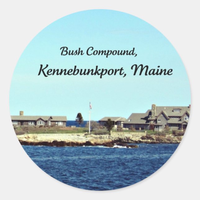 Sticker Rond Bush Compound, Kennebunkport, Maine (Devant)