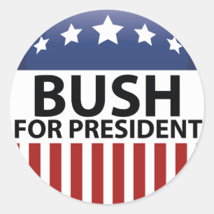 Sticker Rond Bush pour le président