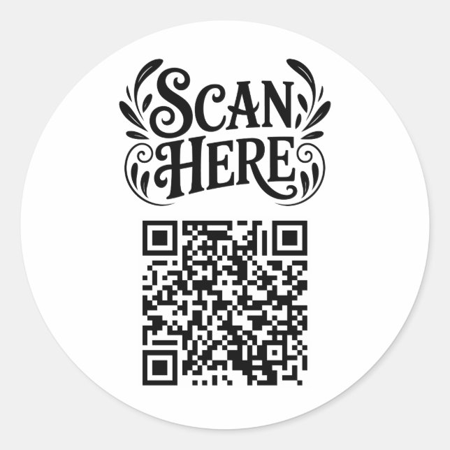 Sticker Rond Business QR Code (Devant)