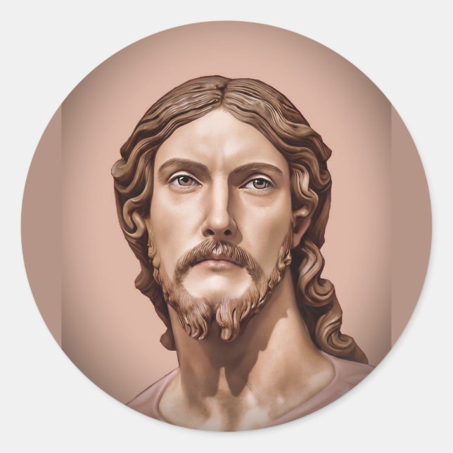 Sticker Rond BUSTE DU CHRIST SAUVEUR par MICHELANGELO 2026_ (Devant)