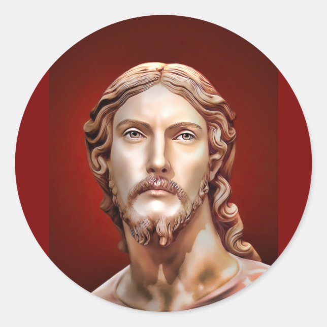 Sticker Rond BUSTE DU CHRIST SAUVEUR par MICHELANGELO 2026 (Devant)
