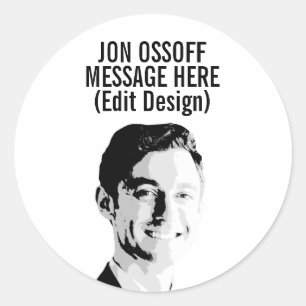 Sticker Rond Buste personnalisé de Jon Ossoff