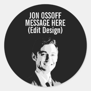 Sticker Rond Buste personnalisé de Jon Ossoff