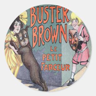 Sticker Rond Buster Brown