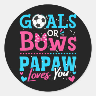 Sticker Rond But De Révélation De Sexe Ou Bows Papaw Vous Aime