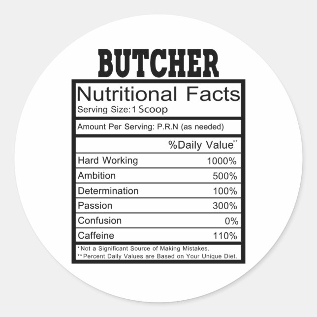 Sticker Rond Butcher (homonymie) (Devant)