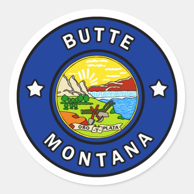Sticker Rond Butte Montana (Devant)