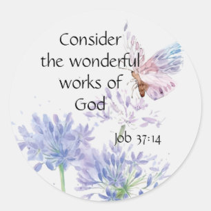 Sticker Rond Butterfly Inspirational Quota Garden Flowers