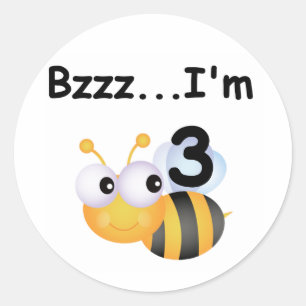Sticker Rond Buzz Bumblebee 3e Anniversaire T-shirts et cadeaux