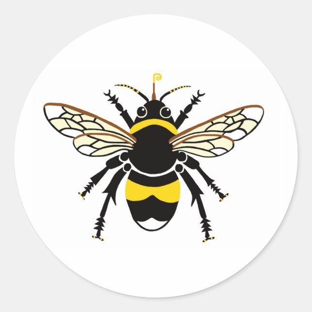 Sticker Rond Buzzy BEE - Conservation - Ecologie - Nature - (Devant)