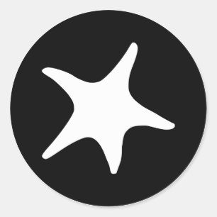 Sticker Rond BW Starfish