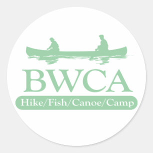 Sticker Rond BWCA / Randonnée Fish Canoe Camp