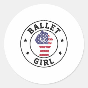 Sticker Rond Byllet Patriotique 4 juillet Fête de l'Indépendanc