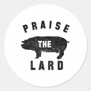 Sticker Rond Byrbecue Tee - shirts - Louange Le Lard - Bbq - Gr