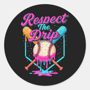 Sticker Rond Bysebyll Drip Boys Home Plate Glace Respect Th