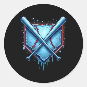 Sticker Rond Bysebyll Drip Boys Home Plate Ice Respect The Drip