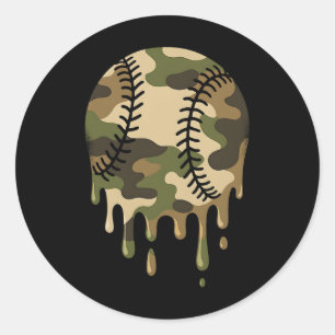 Sticker Rond Bysebyll Drip Camo Garçons Hommes Militaire Sports