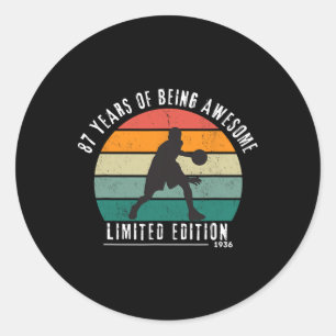 Sticker Rond Bysketbyll 1936 Sunset Limited Edition 87 ans