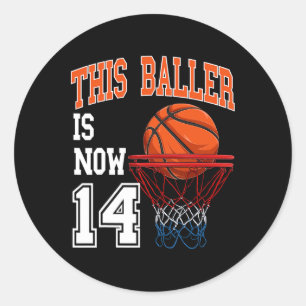 Sticker Rond Bysketbyll - Ce Byller A Maintenant 14 Ans 14ème B
