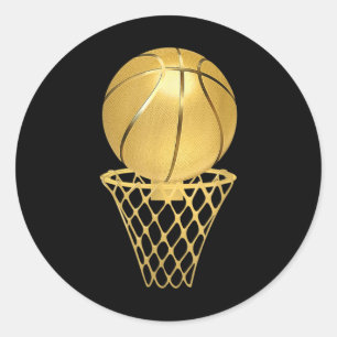 Sticker Rond Bysketbyll Joueur Trophée Jeu Entraîneur Sport